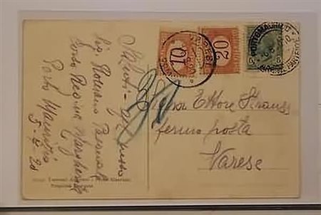 REGNO D'ITALIA VARIETA' - 1920, Segnatasse 10 c. cifra capovolta (21a) + 20...