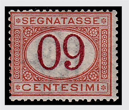 REGNO D'ITALIA VARIETA' - 1890, Segnatasse, 60 c.arancio e carminio (26a)...