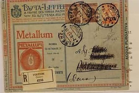 REGNO D'ITALIA VARIETA' - 1923, BLP, 20 c. soprastampa litografica II tipo...