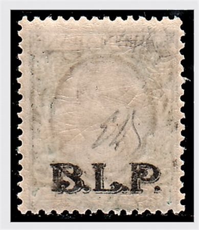 REGNO D'ITALIA VARIETA' - 1923, BLP, 1 lira soprastampa litografica II tipo,...