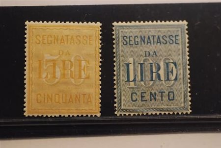 REGNO D'ITALIA - 1903, Segnatasse, 2 alti valori cpl. (31/32).(GOMMA INTEGRA)