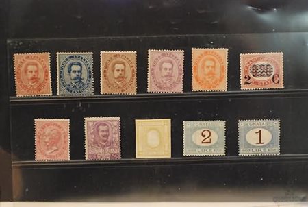 LOTTI REGNO D'ITALIA - 1862-1901, 11 esemplari del periodo con 7 certificati....