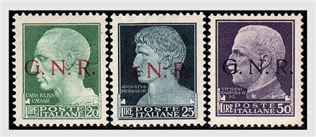 REPUBBLICA SOCIALE ITALIANA - 1944, GNR Verona, 20 valori cpl. (470/89)....