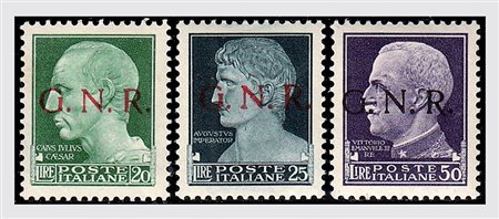 REPUBBLICA SOCIALE ITALIANA - 1944, GNR Verona, 20 valori cpl. (470/89). (G....