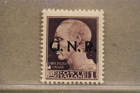 REPUBBLICA SOCIALE ITALIANA - 1944, GNR Verona 1 lira con doppia soprastampa...