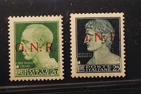 REPUBBLICA SOCIALE ITALIANA - 1944, GNR Verona, 20 lire + 25 lire (487,488)....