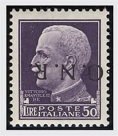 REPUBBLICA SOCIALE ITALIANA - 1944, GNR Verona 50 lire con soprastampa...