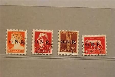 REPUBBLICA SOCIALE ITALIANA - 1944, GNR Verona 4 valori (481, 482, 485,...