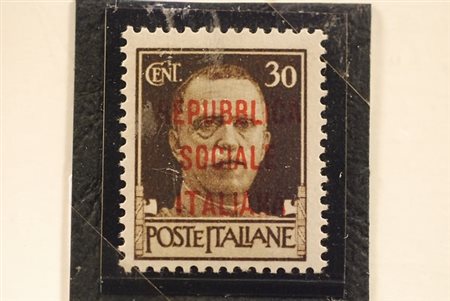 REPUBBLICA SOCIALE ITALIANA - 1944, 30 c. scambio di soprastampa...