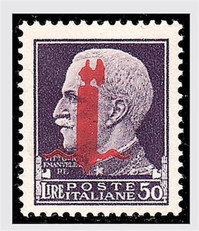 REPUBBLICA SOCIALE ITALIANA - 1944, 50 lire Fascio di Firenze in carminio...