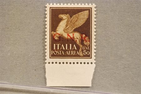 REPUBBLICA SOCIALE ITALIANA - 1944, Posta aerea, GNR Verona 50 c. soprastampa...