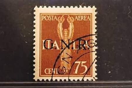 REPUBBLICA SOCIALE ITALIANA - 1944, Posta aerea, GNR Verona 75 c. (119).(USATO)