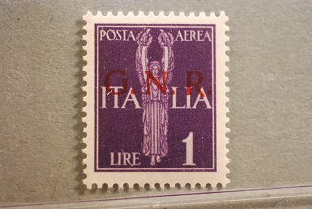 REPUBBLICA SOCIALE ITALIANA - 1944, Posta aerea, GNR Verona 1 lira...