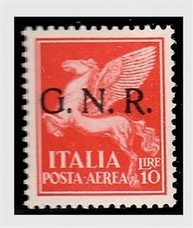 REPUBBLICA SOCIALE ITALIANA - 1944, Posta aerea, GNR Verona 10 lire (124)....