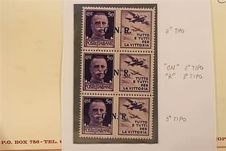 REPUBBLICA SOCIALE ITALIANA - 1943, Propaganda di guerra, GNR Brescia 50 c....