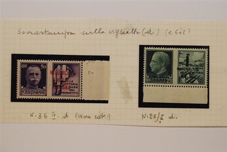 REPUBBLICA SOCIALE ITALIANA - 1944, Propaganda di guerra, 2 valori con...