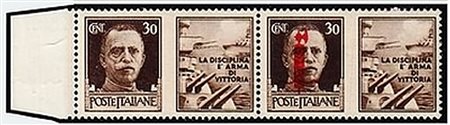 REPUBBLICA SOCIALE ITALIANA - 1944, Propaganda di guerra, 30 c. coppia...