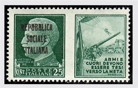 REPUBBLICA SOCIALE ITALIANA - 1944, Propaganda di guerra, 12 valori cpl. con...