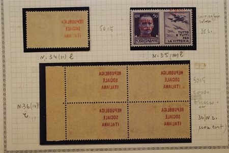 REPUBBLICA SOCIALE ITALIANA - 1944, Propaganda di guerra, lotto di 14 varietà...