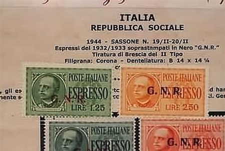 REPUBBLICA SOCIALE ITALIANA - 1943-44, Espressi, GNR Brescia II...