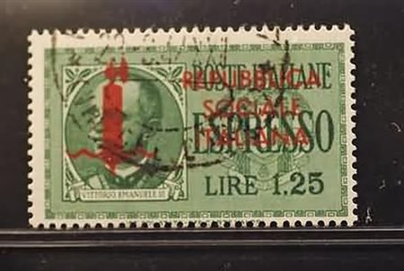 REPUBBLICA SOCIALE ITALIANA - 1944, Espressi, 1,25 lire soprastampa di...