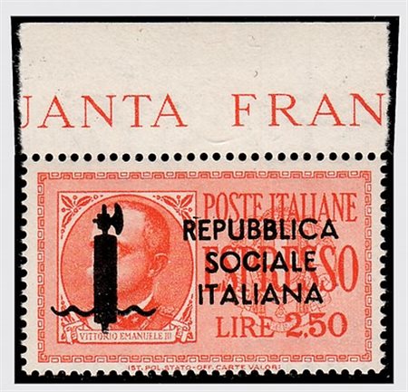 REPUBBLICA SOCIALE ITALIANA - 1944, Espressi, tiratura di Torino, 2,50 lire...