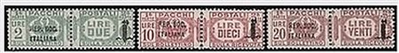 REPUBBLICA SOCIALE ITALIANA - 1944, Pacchi postali, soprastampati "fascetto"...