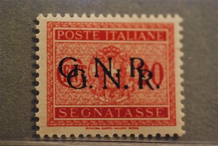 REPUBBLICA SOCIALE ITALIANA - 1944, Segnatasse, GNR Verona, 20 c. con doppia...