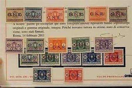 REPUBBLICA SOCIALE ITALIANA - 1943-44, Segnatasse, GNR 13 valori misti...