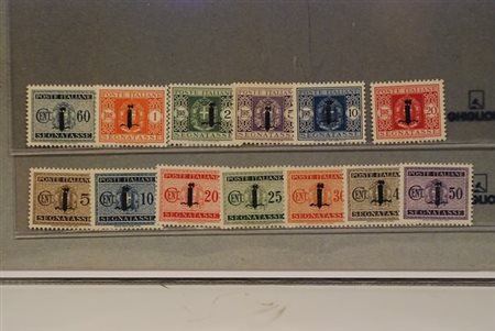 REPUBBLICA SOCIALE ITALIANA - 1944, Segnatasse, 13 valori cpl. fascetto...