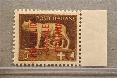 REPUBBLICA SOCIALE ITALIANA - 1944, Saggi, 5 c. (P15). (Cert. Vignati).(GOMMA...