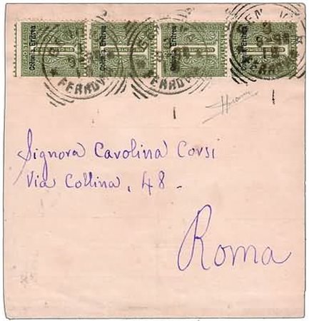 REPUBBLICA SOCIALE ITALIANA - 1944, Saggi, 1 lira violetto con soprastampa di...