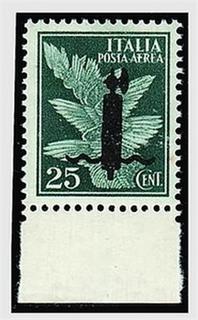 REPUBBLICA SOCIALE ITALIANA - 1944, Saggi, Posta aerea, 25 c. con soprastampa...