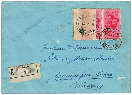 REPUBBLICA SOCIALE ITALIANA - 1945, F.lli Bandiera 2,50 lire (514) coppia...