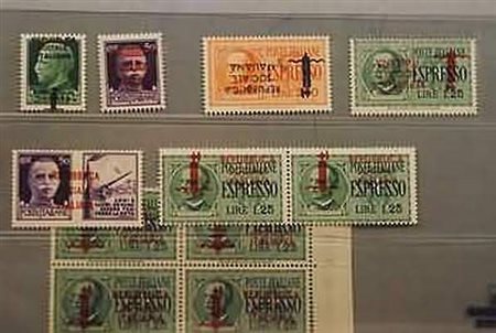 REPUBBLICA SOCIALE ITALIANA - 1944, lotto di 11 varietà, compresa una...