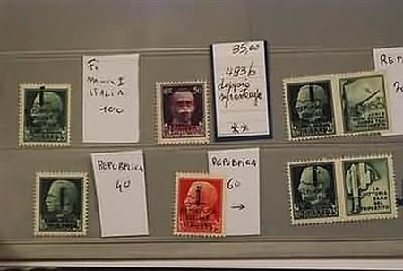 REPUBBLICA SOCIALE ITALIANA - 1944, lotto di 5 posizioni caratteristiche ed...