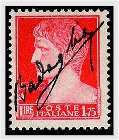 LUOGOTENENZA - 1943, Badoglio, Imperiale lire 1,75 arancio (254) con...