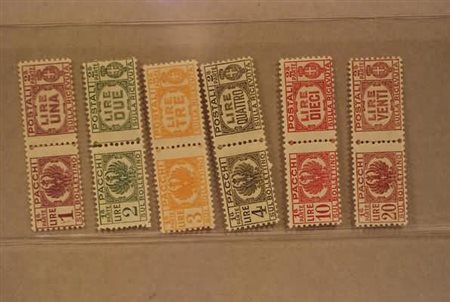LUOGOTENENZA - 1946, Pacchi postali, 6 valori cpl. (60/65) qualche traccia...
