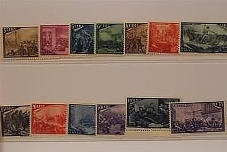REPUBBLICA ITALIANA - 1948, Risorgimento 13 valori cpl. (580/91+E.).(GOMMA...