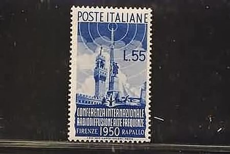 REPUBBLICA ITALIANA - 1951, Radiodiffusione 55 lire (624).(GOMMA INTEGRA)