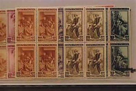 REPUBBLICA ITALIANA - 1950, Italia al lavoro, 19 valori cpl. (634/52) in...