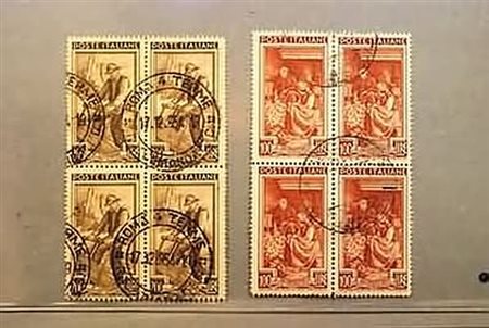 REPUBBLICA ITALIANA - 1950, Italia al lavoro, i 2 alti valori (651/52) in...