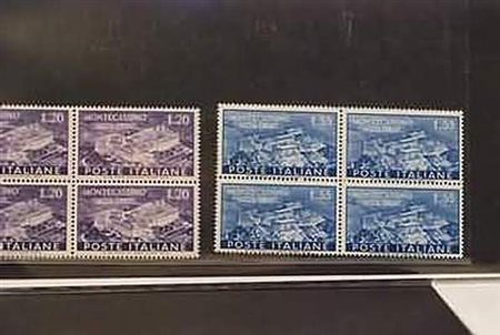 REPUBBLICA ITALIANA - 1951, Montecassino 2 valori cpl. (664/65) in...