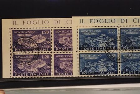 REPUBBLICA ITALIANA - 1951, Montecassino 2 valori cpl. (664/65)....