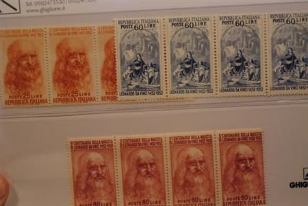 REPUBBLICA ITALIANA - 1952, Leonardo da Vinci, 3 valori cpl. (686/88) in...