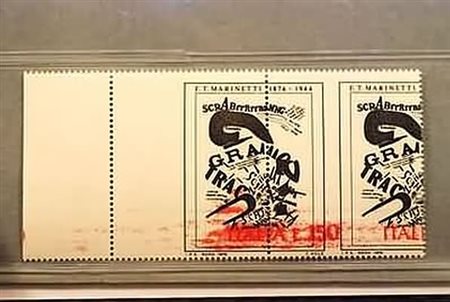 REPUBBLICA ITALIANA - 1976, Marinetti 150 lire con dentellatura verticale...