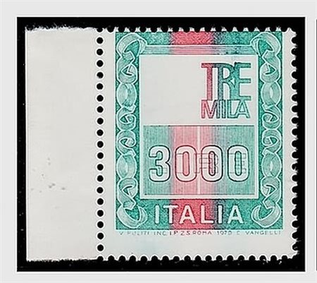 REPUBBLICA ITALIANA - 1978, Alto valore 3.000 lire senza testina (CEI 1460e)....