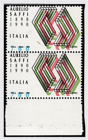 REPUBBLICA ITALIANA - 1990, Saffi, 700 lire (1931) con i colori spostati,...