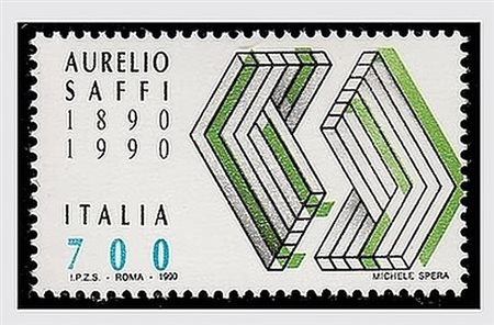 REPUBBLICA ITALIANA - 1990, Saffi , 700 lire policromo, senza la stampa del...