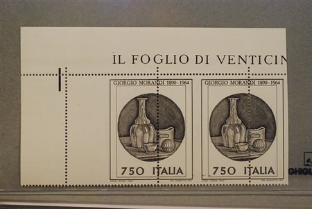 REPUBBLICA ITALIANA - 1990, Morandi 750 lire con dentellatura verticale...